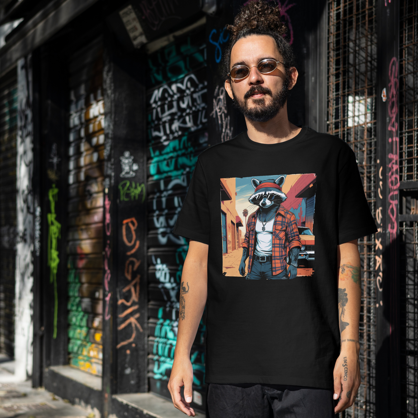 ,,Cool Racoon´´ Waschbär Streetstyle Urban Shirt