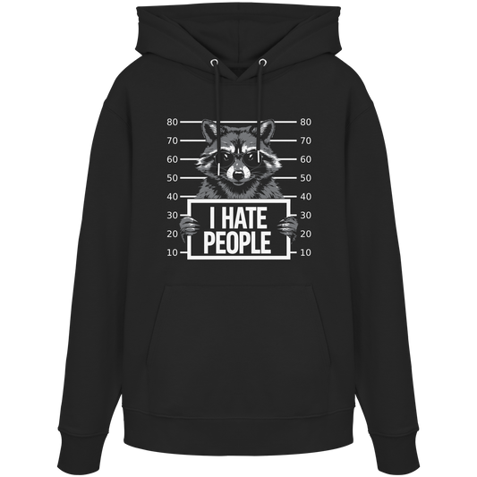 „I Hate People“  Frecher Waschbär Streetwear Statement Hoodie