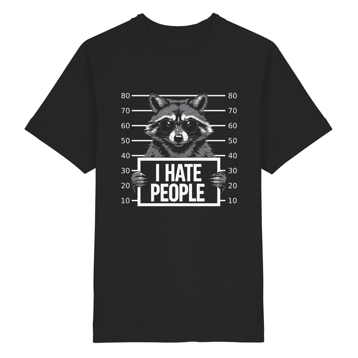 „I Hate People“ Frecher Waschbär Statement Shirt